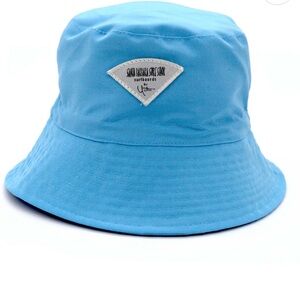 SANTA BARBARA SURF SHOP BUCKET HAT YOUTH LARGE 54 Blue Chin Strap NEW WITH TAGS